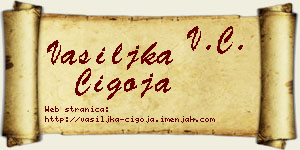 Vasiljka Čigoja vizit kartica